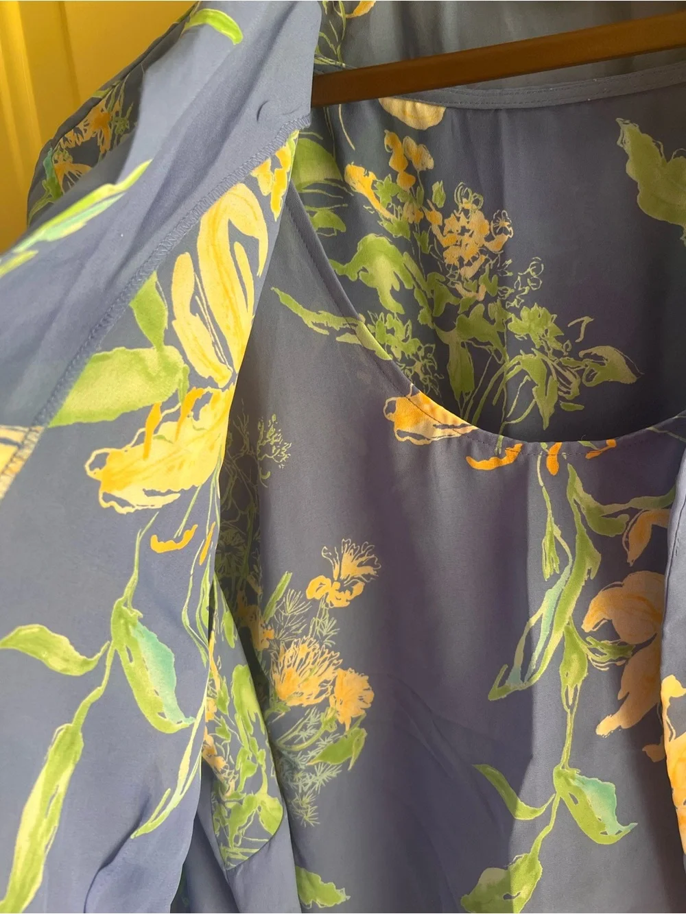 Emma James 24W Blue Floral 2 Pc Jacket Shell Tank Set Plus Size  Liz Claiborne